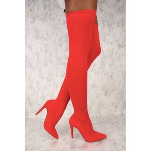 Sorella Red Sock Fit Thigh Highs